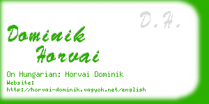 dominik horvai business card